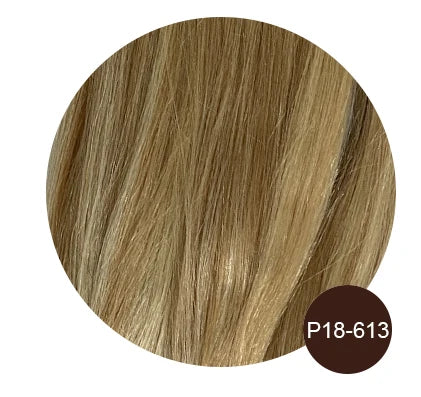 Straight Tape in Human Hair Extension 20pcs 100% Human Remy Hair Extensions Natural Tapes in Human Fusion Hair Ombre Blonde 613#