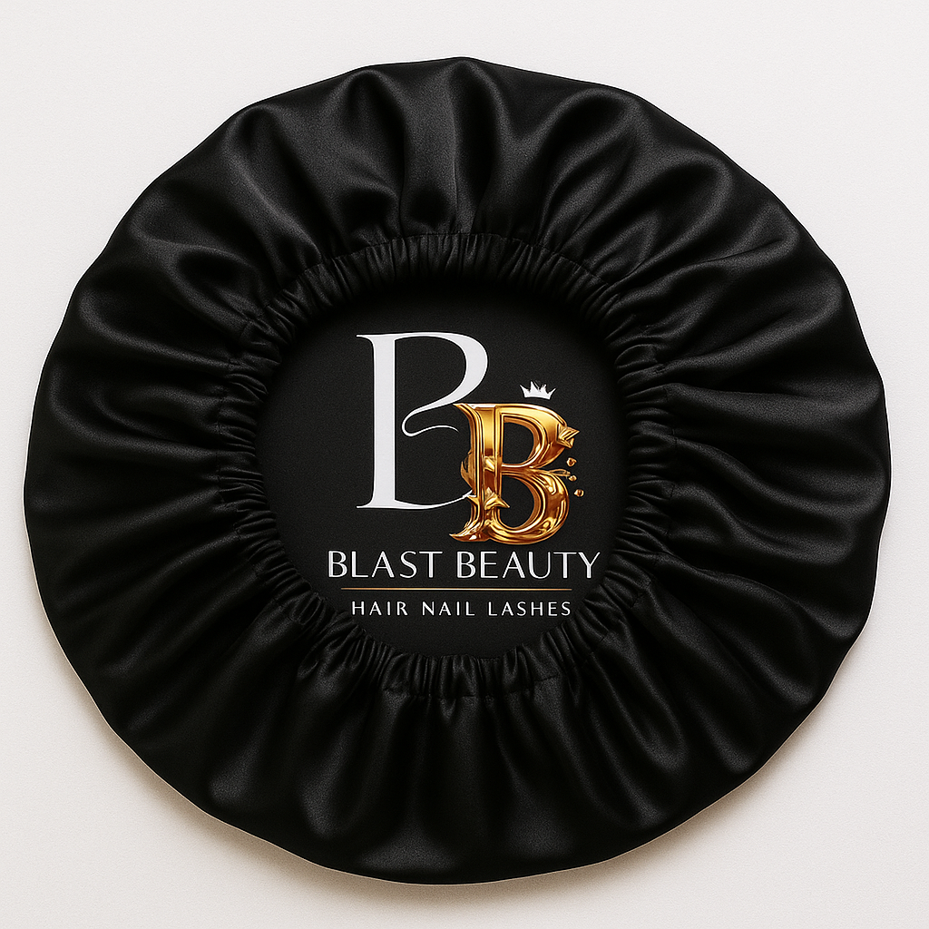 Bonnet en satin noir Blast Beauty