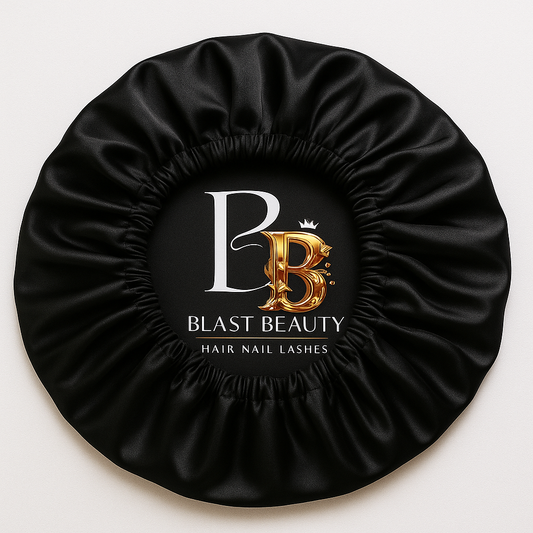 Bonnet en satin noir Blast Beauty