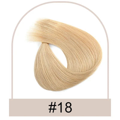 Straight Tape in Human Hair Extension 20pcs 100% Human Remy Hair Extensions Natural Tapes in Human Fusion Hair Ombre Blonde 613#