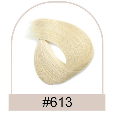 Straight Tape in Human Hair Extension 20pcs 100% Human Remy Hair Extensions Natural Tapes in Human Fusion Hair Ombre Blonde 613#