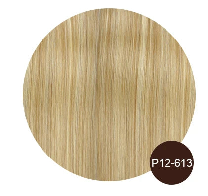 Straight Tape in Human Hair Extension 20pcs 100% Human Remy Hair Extensions Natural Tapes in Human Fusion Hair Ombre Blonde 613#