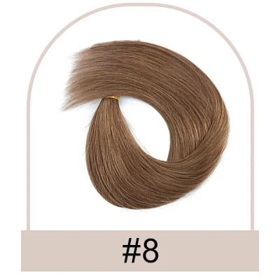 Straight Tape in Human Hair Extension 20pcs 100% Human Remy Hair Extensions Natural Tapes in Human Fusion Hair Ombre Blonde 613#