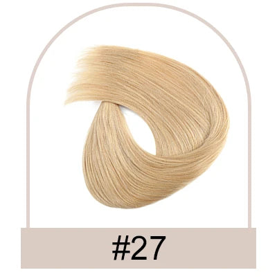 Straight Tape in Human Hair Extension 20pcs 100% Human Remy Hair Extensions Natural Tapes in Human Fusion Hair Ombre Blonde 613#