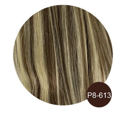 Straight Tape in Human Hair Extension 20pcs 100% Human Remy Hair Extensions Natural Tapes in Human Fusion Hair Ombre Blonde 613#