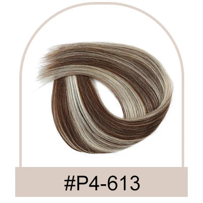 Straight Tape in Human Hair Extension 20pcs 100% Human Remy Hair Extensions Natural Tapes in Human Fusion Hair Ombre Blonde 613#